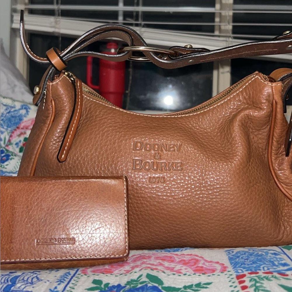 Dooney & Bourke Tan Leather Shoulder Bag